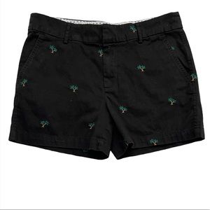 Jones & Co. Jones New York Black Palm Tree shorts. Size 4 Embroidered palm trees